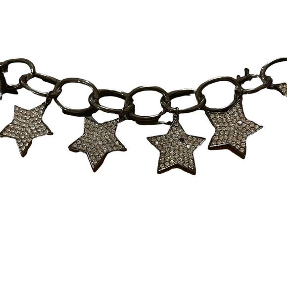 Steve Madden gun metal star design bracelet - Picture 3 of 7